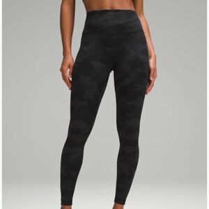 Lululemon Wunder Train High-Rise Tight 28" – Black Camo Size 8